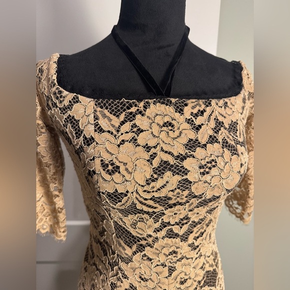 Alexis Lace Off-Shoulder lined Jumpsuit halter - Picture 3 of 16